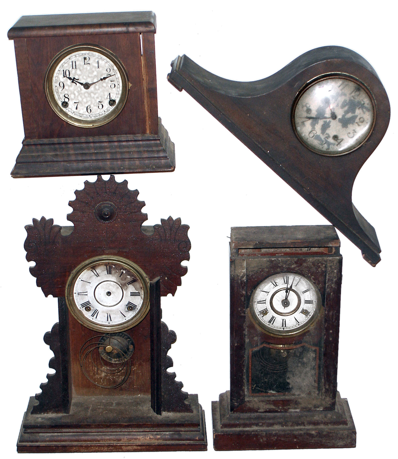 Clocks- 4 (Four) Connecticut 8 day, time and strike wood mantel clocks. — Antique Clocks Price Guide