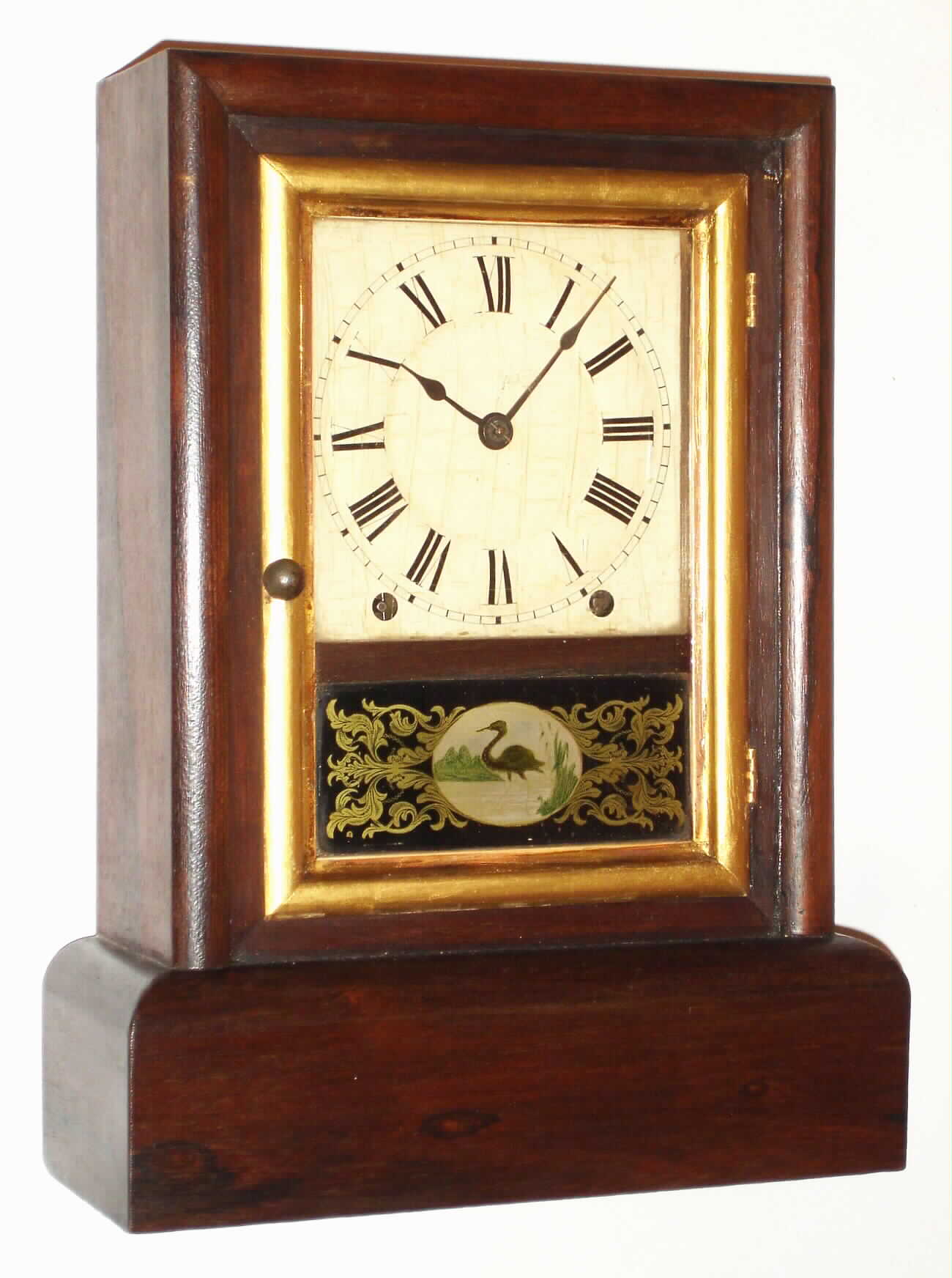 Seth Thomas Clock Co., Thomaston, Conn., "Cottage Extra" rosewood 8 day, time and strike cottage clock, c1870 — Antique Clocks Price Guide