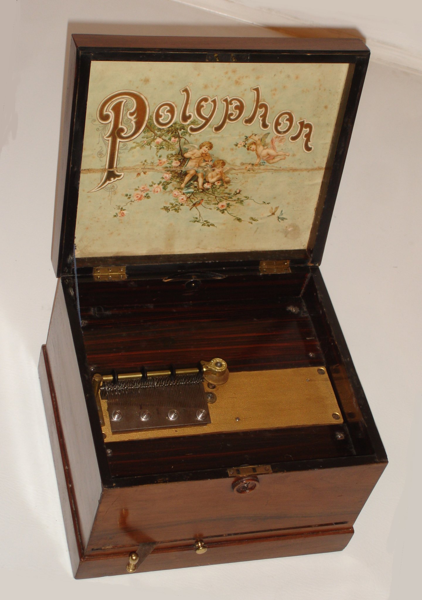 Polyphon, Germany, walnut table model music box for 11" disks, c1895 — Antique Clocks Price Guide