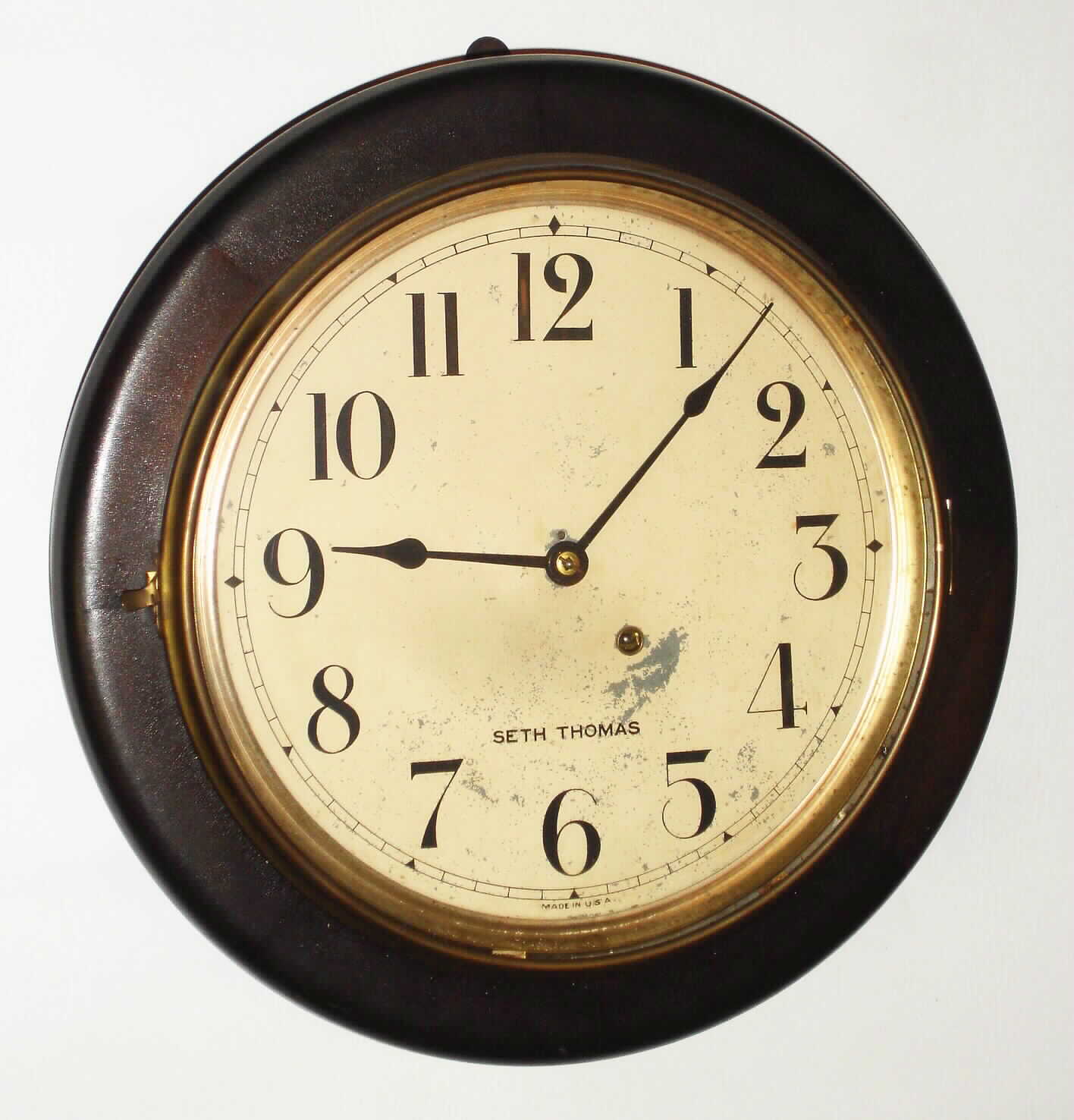 Seth Thomas Clock Co., Thomaston, Conn., "Chatham" mahogany 8 day gallery time piece, c1924 — Antique Clocks Price Guide