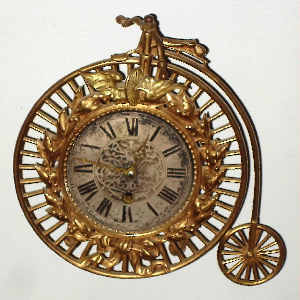 Lenzkirch, Germany, brass bicycle-form 8 day trophy time piece, 1888 — Antique Clocks Price Guide