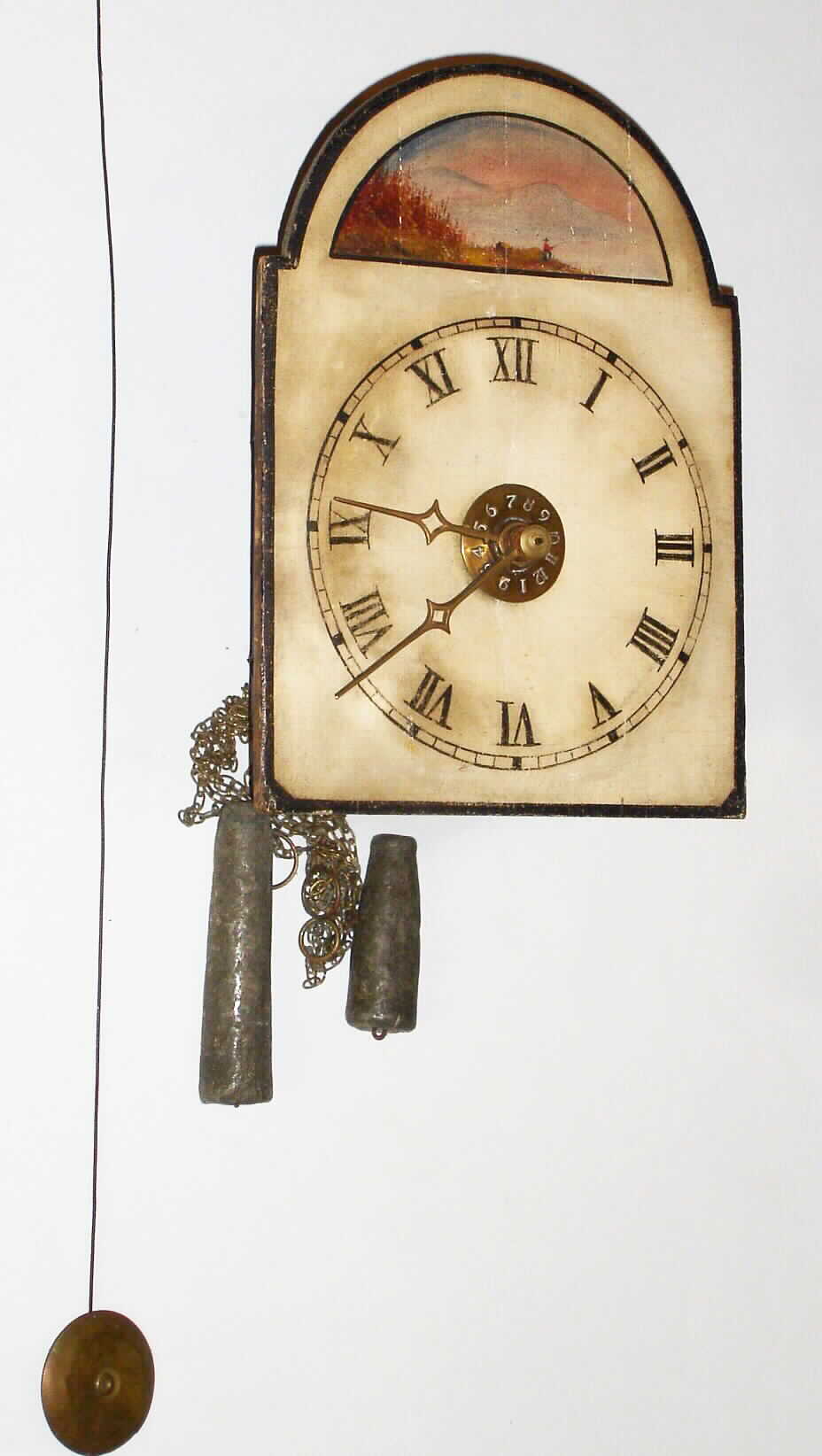 Black Forest, Germany, 30 hour time, strike and alarm wag-on-wall postal clock, c1870 — Antique Clocks Price Guide