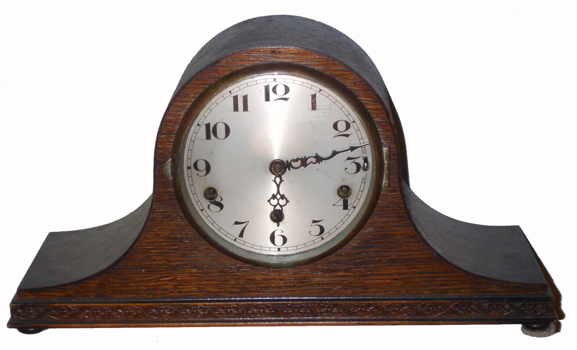 German oak 8 day Westminster chime mantel clock, c1920 — Antique Clocks Price Guide