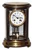 French brass and glass oval 8 day, time and strike crystal regulator mantel clock, c1890