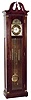 Pearl modern mahogany tall clock, German Hermle 451-050H Westminster chime 3 weight 8 day movement, c1987