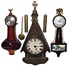 Clocks- 3 (Three) hanging Connecticut wood case, New Haven, Gilbert and New England, 20th century