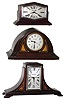 Clocks- 3 (Three) Deco wood case electric mantel clocks by Manning-Bowman, Meriden, Conn., first half 20th century