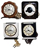 Clocks- 4 (Four) Deco electric desk models by O.B. McClintock, Minneapolis, Bakelite cases, c1935