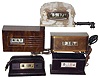Clocks- 5 (Five) Deco digital Bakelite and metal cases, by Winslow, Telechron, Pennwood, Tymeter, 1920's