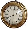 Brewster and Ingraham Bristol, Conn. 8 day gallery clock in giltwood round case, c1850