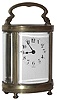 French carriage clock 8 day, time only, spring driven movement with cylinder platform escapement in oval brass and glass case, c1900