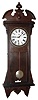 Waterbury Clock Co., Waterbury, Conn., "Carleton" wall clock, 8 day, time only, spring driven movement in a walnut case with painted metal dial, c1885