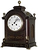 French inlaid mahogany 8 day, time and strike bracket clock, c1890