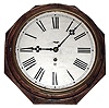 Waterbury Clock Co., Waterbury, Conn., "12 Inch Oak Lever" wall clock, 8 day, time only, spring driven movement in an octagonal oak case with papered metal dial, c1906