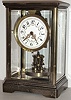 German 400-day time piece in a 4-glass, crystal regulator case, c1900