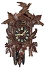 Karl Hauser, Germany 30 hour 3-weight cuckoo and quail wall clock, c1910