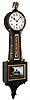 Waterbury Clock Co., Waterbury, Conn., "Willard No 1/2" mahogany and gilt 8 day weight driven banjo time piece, 1905.