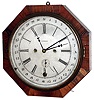 Jerome and Co., New Haven, Conn., rosewood octagon hanging , time and strike,/calendar 30 hour marine clock, c1880