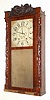 Chauncey Board and Joseph A. Well, 30-, time and strike, wood movement carved half column and splat shelf clock, c1830.
