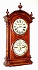 Southern Calendar Clock Co., "Fashion No. 2", 8 day, time and strike, double dial calendar clock, c1878.