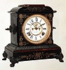 Ansonia Clock Co., Ansonia, Conn., "St. Clair", 8 day, time and strike, Enameled Iron case mantel clock, c1886