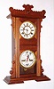 Waterbury Clock Co., Waterbury, Conn., "Calendar No. 44", 8 day, time and strike, double dial calendar clock, c1891