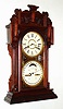 Waterbury Clock Co., Waterbury, Conn., "Calendar No. 43", 8 day, time and strike, double dial calendar clock, c1912.