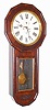 Waterbury Clock Co., Waterbury, Conn., "Regulator No. 2", 8 day weight wall time piece. Movement is double weight, solid plate, deadbeat escapement with maintaining power, c1891.