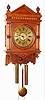 Waterbury Clock Co., Waterbury, Conn., "Study No. 3", 8 day, time and strike, weight wall clock, c1893.