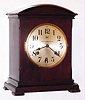 Waterbury Clock Co., Waterbury, Conn., "Chime Clock No. 902" mahogany 8 day Westminster chime mantel clock, c1917
