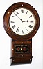 Anglo-American rosewood 8 day, time and strike wall clock with mother-of-pearl inlay, c1880