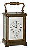 French, for Black, Starr and Frost, New York, quarter-repeating 8 day brass and glass carriage clock, c1900