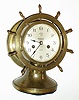 Waterbury Clock Co., Waterbury, Conn., "Ship's Bell No. 20" brass 8 day, time and strike marine clock, c1929