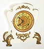 Waterbury Clock Co., Waterbury, Conn., "Spree" white enameled iron 8 day, time and strike mantel clock, c1893