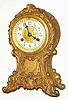 Waterbury Clock Co., Waterbury, Conn., "Verona" cast metal 8 day, time and strike small mantel clock, c1910