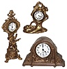 Clocks- 3 (Three) cast metal rear-wind novelty clocks; two by Jennings Bros, one unsigned, c1910