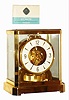 LeCoultre Swiss "Atmos" perpetual glass and gold-plated table clock, c1970