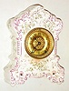 Waterbury Clock Co., Waterbury, Conn., "Parlor No. 6" 8 day, time and strike porcelain mantel clock, c1900
