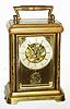 Waterbury Watch Co., Waterbury, Conn., rare mini skeletonized dial, carriage time piece, with rotary regulator (tourbillion), 8 day, c1885.