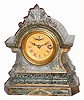 S.E.Root / Muller "Tucker Bronze" small cast metal 30 hour mantel time piece, c1870