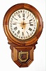 E. Ingraham, Bristol, Conn. "Dew Drop Calendar" 8 day wood wall clock, c1909