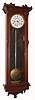 Welch, Spring and Co., Forestville, Conn, "REGULATOR No. 8", walnut case, porcelain dial, 8 day, weight time piece, with center seconds, c1880