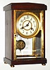 Waterbury Clock Co., Waterbury, Conn., "Richelieu" mahogany 8 day, time and strike crystal regulator, c1915