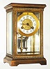 Waterbury Clock Co., Waterbury, Conn., brass and glass 8 day, time and strike presentation crystal regulator, 1905