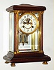 Waterbury Clock Co., Waterbury, Conn., "Vendee" mahogany and gold plated 8 day, time and strike crystal regulator, c1908