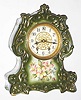 Waterbury Clock Co., Waterbury, Conn., "No. 98" 8 day, time and strike porcelain mantel clock, c1900