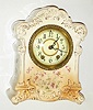 Waterbury Clock Co., Waterbury, Conn., "403" 8 day, time and strike porcelain mantel clock, c1895