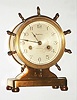 Waterbury Clock Co., Waterbury, Conn., "Ship's Bell No. 17" brass 8 day, time and strike marine clock, c1929