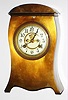 Waterbury Clock Co., Waterbury, Conn., "Lyons" brass 8 day, time and strike mantel clock, c1912