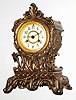 Waterbury Clock Co., Waterbury, Conn., "Vicksburg" cast metal 8 day, time and strike mantel clock, c1906